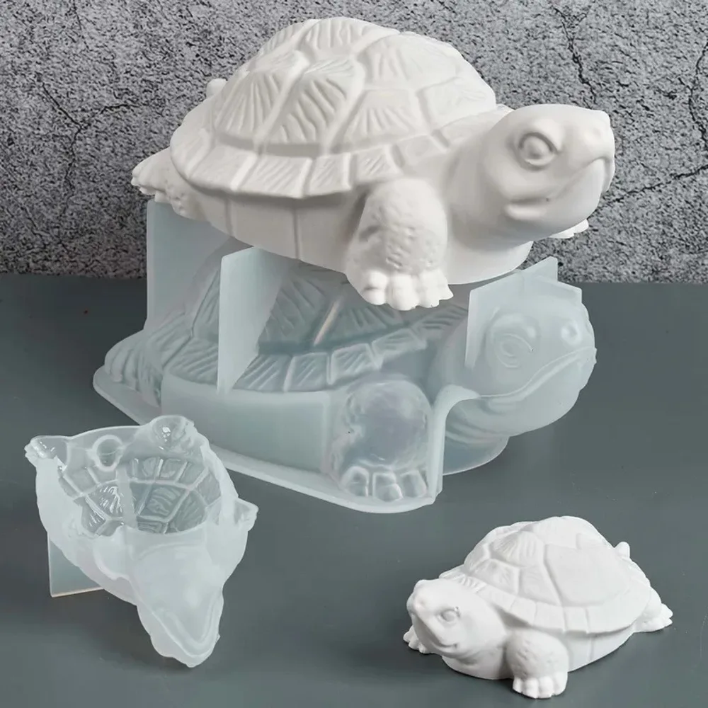 Stereo Turtle Silicone Candle Mold DIY Handmade Animal Shape Aromath Soap Plaster Resin Craft Casting Molds Home Decor Supplies