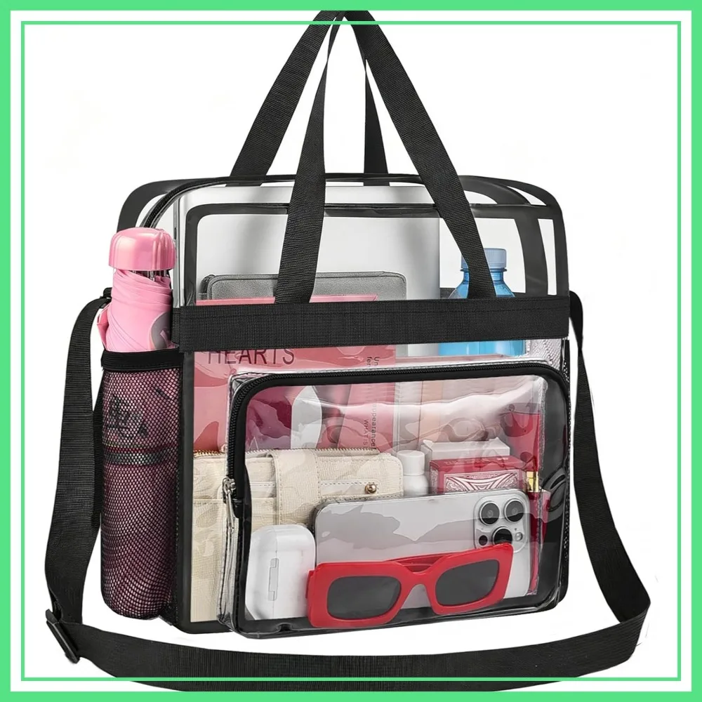 

Clear Bag for Stadium Events, 12x12x6 Clear Tote Bag for Sport Fans, Work, Concert, Travel
