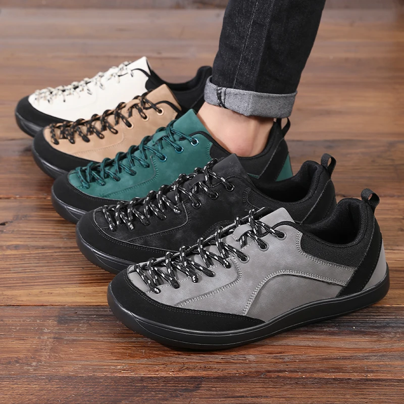 Barefoot Wide Toe Sneakers Unisex Zero Drop Minimalist Outdoor Shoes Non Slip Lace Up Walking Sports Shoes 37-46 Plus Size Shoes
