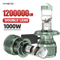 Hybbyzj 1000w h7 h4 led farol mini lente projetor h9 h11 9005 9006 lâmpada canbus de feixe baixo automático para carro/motor 12v 24v