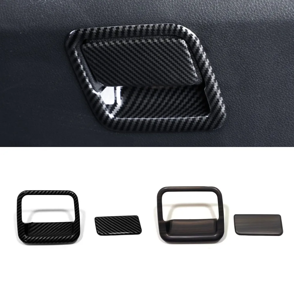 

For Honda Odyssey 2018-2022 ABS carbon fiber Trim Car Co-pilot Glove Box Handle Door Bowl Sticker Frame Garnish Accessories