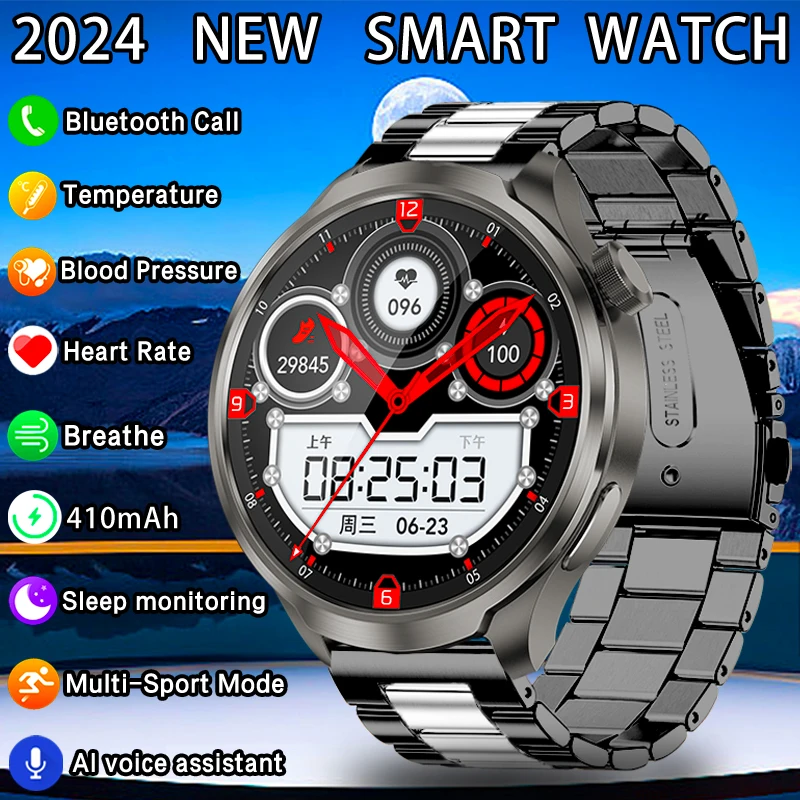 

2024 New Men Outdoor Sports Smart Watch Women Health Detection Blood Pressure Temperature Monitoring Bluetooth Call smartwatch