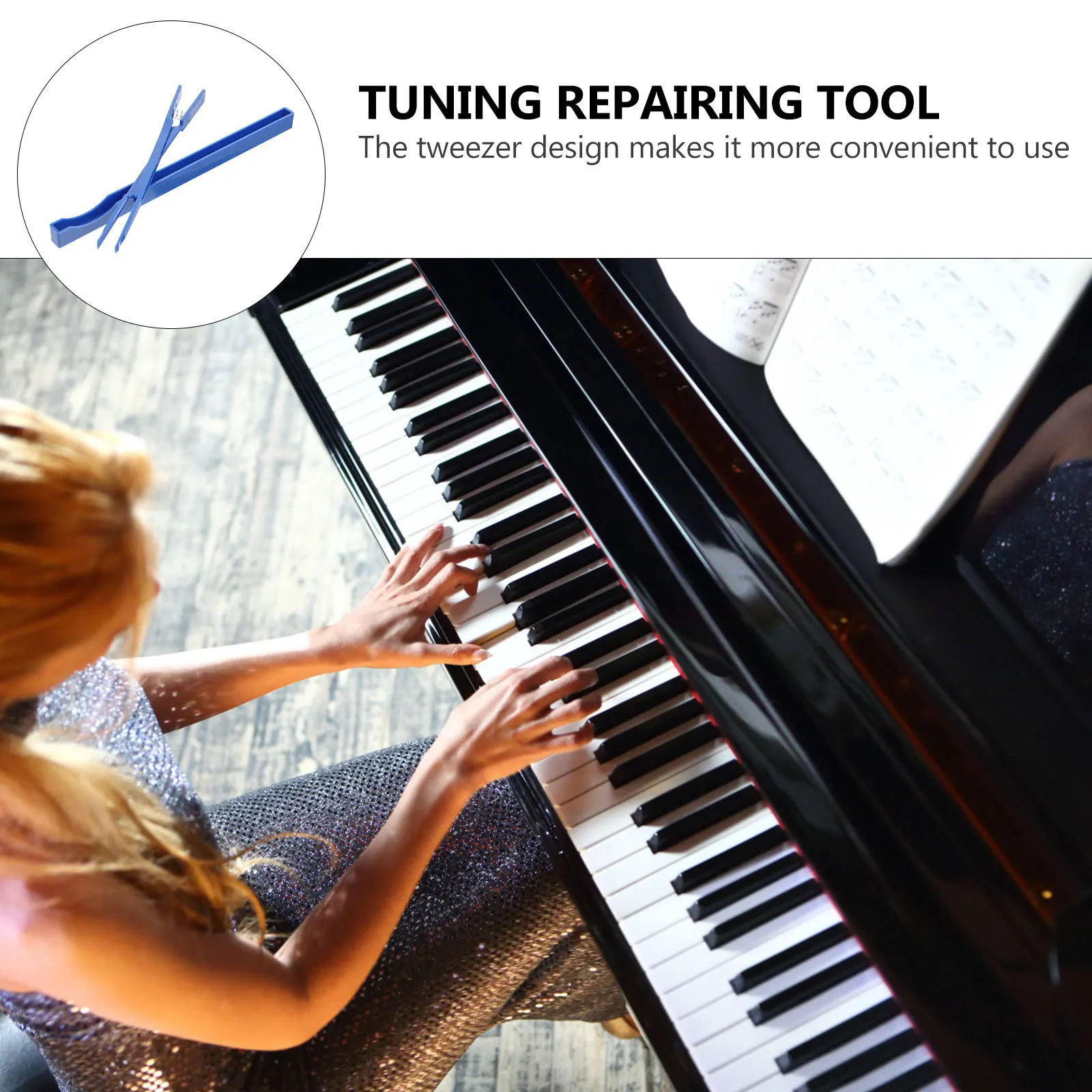 Universal Professional Piano Tuning Tools Nylon Treble Clamp Blue Durable Sturdy Sound-Stop Tool Tuning Repairing Mediant
