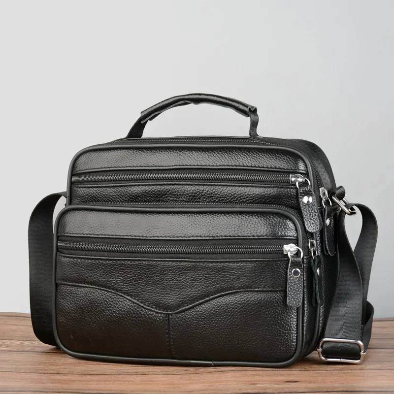 2026 Men's Bag Genuine Leather Handbags Business Shoulder Bags Men Messenger Bags Small Crossbody Bags for Man Fashion Handbag