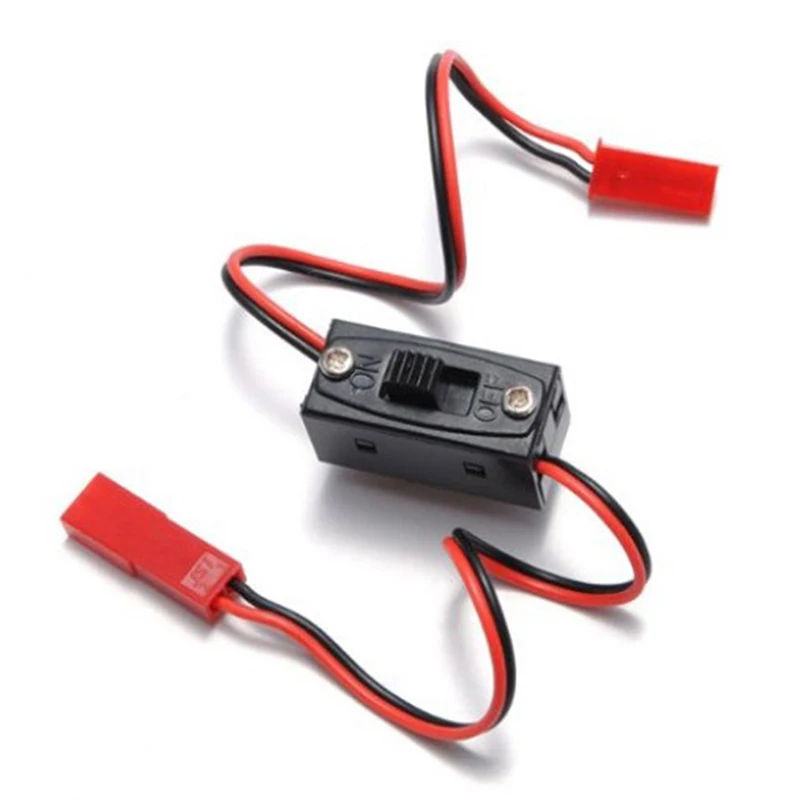 2-Wire ON OFF Power Switch with JST Male Female Plug, Universal RC Car Plane Helicopter ESC Receiver Accessory