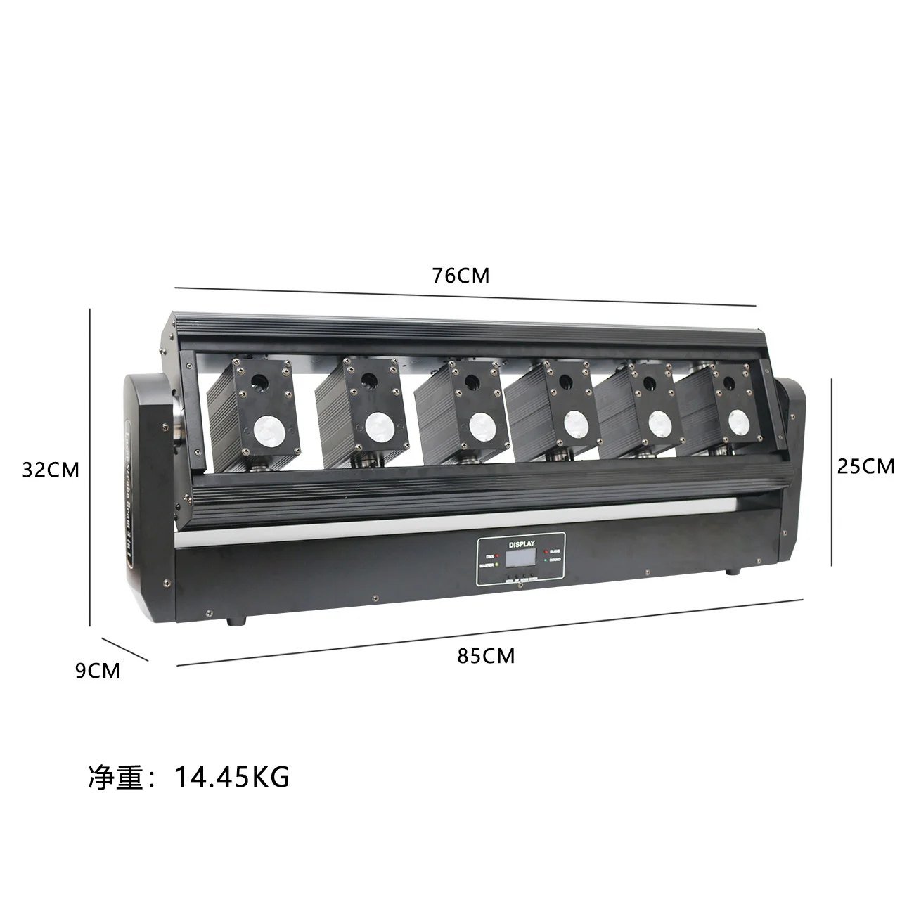 200W Dual-Side Laser Light 12 Laser +12 Cree LED Stage Light DMX512 Sound Activated Y-Axis Endless Rotation DJ Disco Party Light