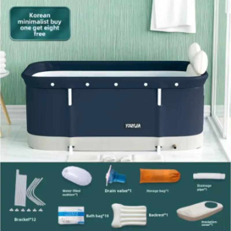 1pc Folding Tub Bucket Kit Portable Lightweight Anti Slip Rugged Soaking Standing Adult Bath Tub Foldable Adults Home Bathtub