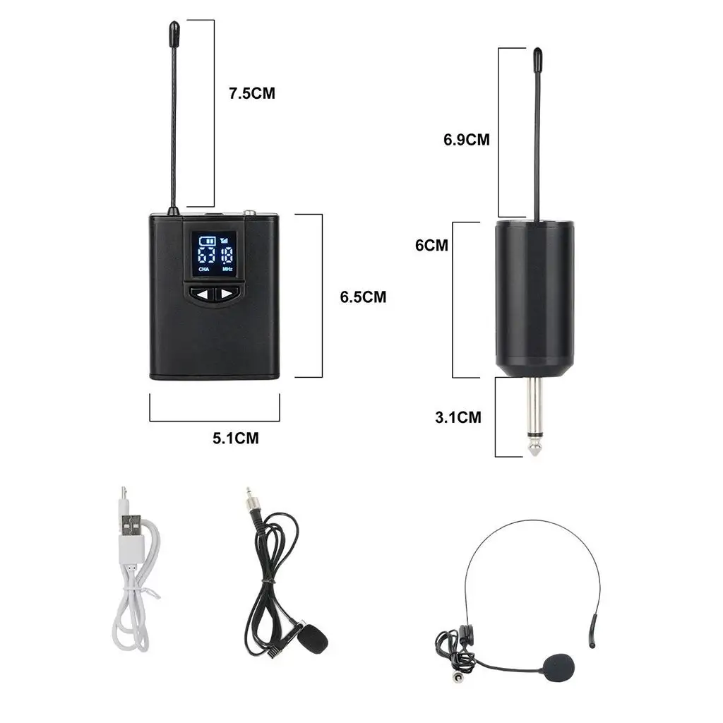 ワイヤレス ヘッドセット トランスミッター クリップオン ラペル タイ マイク マイク & ヘッドセット セット
