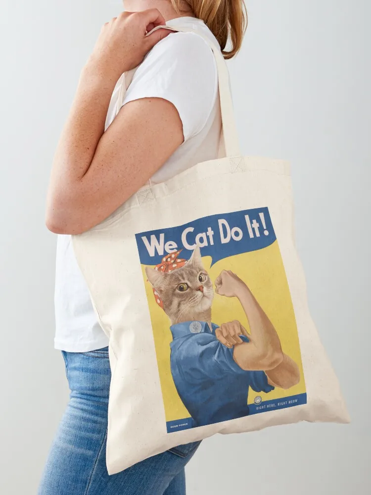 

Cat Power Tote Bag bags luxury women Portable shopping bag Reusable bags Lady bags