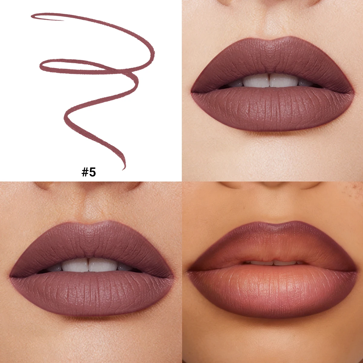 Lip Liner & Lip Oil Set 2Pcs – Long-Lasting Ombre Effect, Moisturizing Smooth Define, Blendable Gradient Lip Makeup image 4