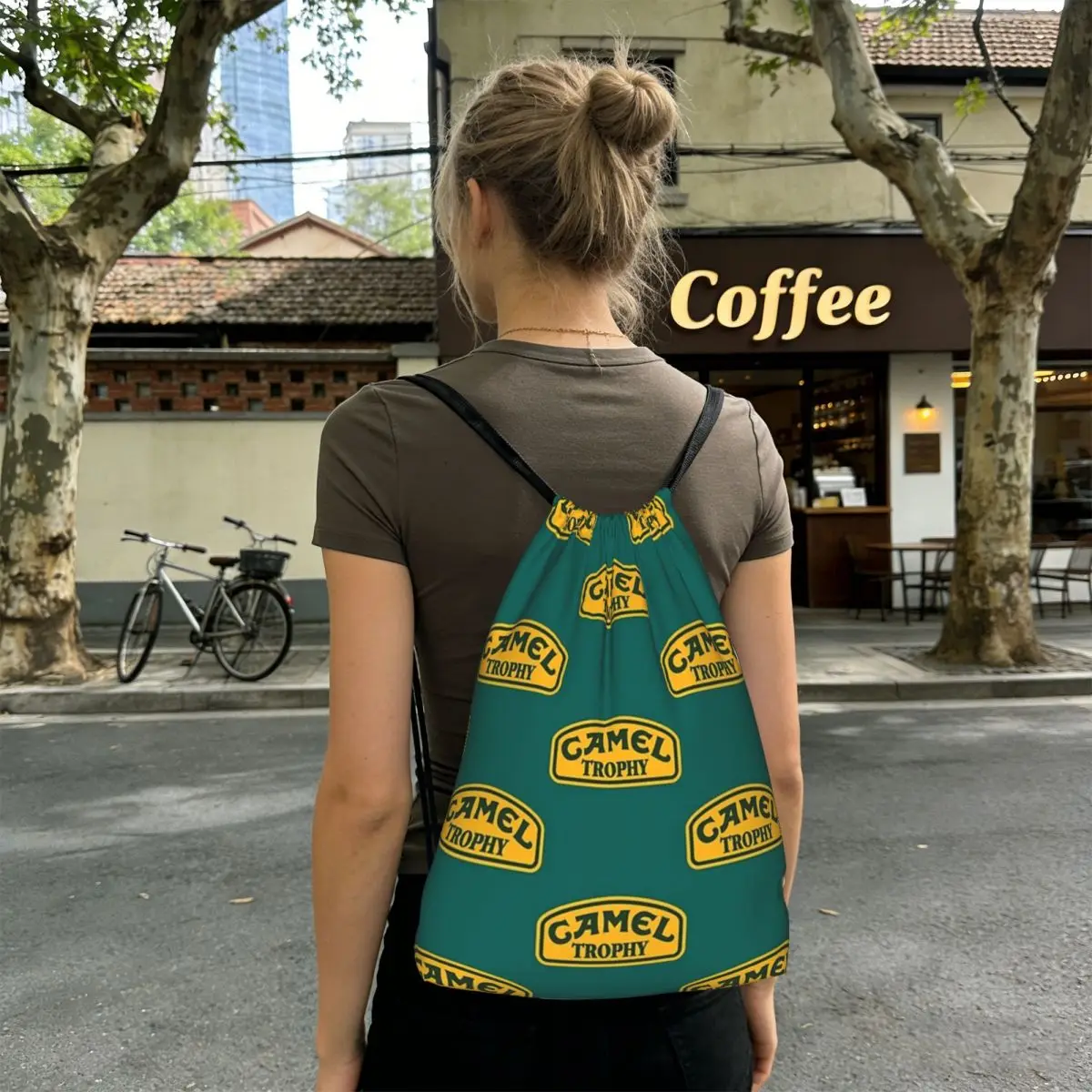 

Camel Trophy Defender 110 Backpacks Casual Drawstring Bags Sports Bag Book Bags for Man Woman Students
