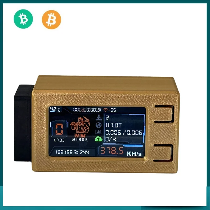 TA-Nerdminer NM Bit Mining Machine Nerd Miner V2 Pro Max Nmminer 390KH/S BTC Solo Lottery Miner With Cool Fan Crypto Bitcoin