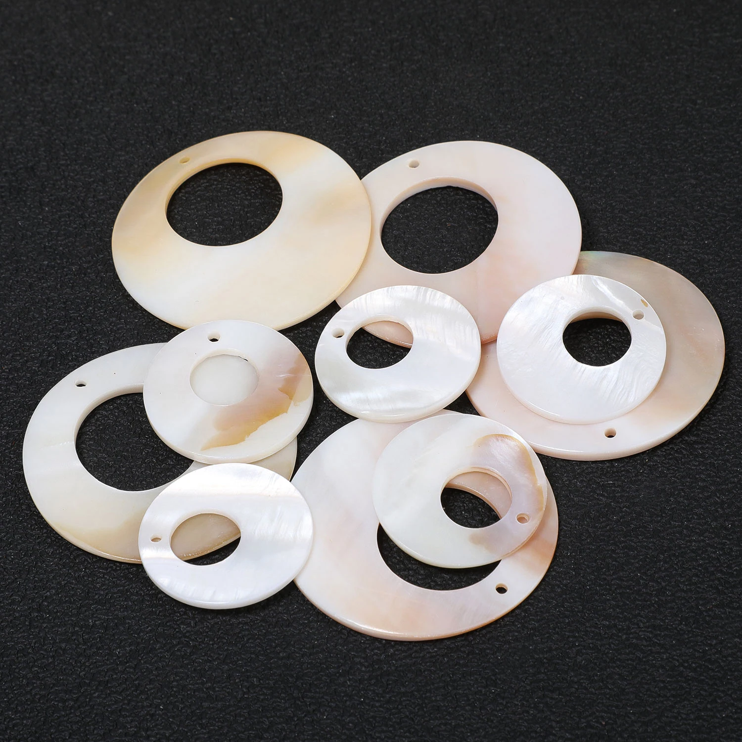 Natural Mother of Pearl Round Disc Shell Pendant for Jewelry Making DIY Slice Charm Dangles Necklace Earrings Accessories