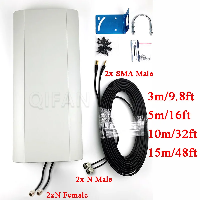 SignalPlus 5G Outdoor Antenna, 4G LTE, 5G , Cross-polarised, High Gain, Weatherproof, Pole Mount