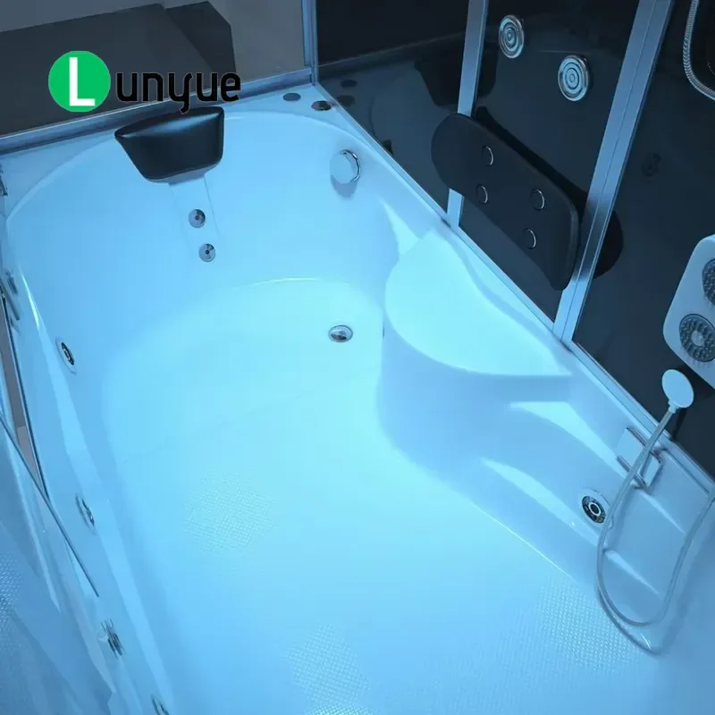 Frameless Sliding Shower Enclosure Steam Room with Hydromassage Waterproof Modern Design Bathroom Cabin for Home Use