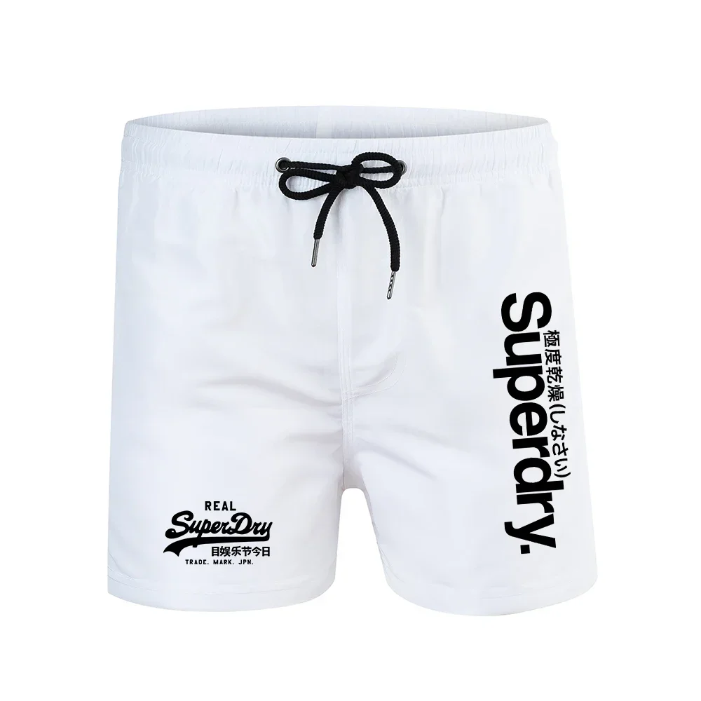 Pantalones cortos de playa de surf para hombre, shorts transpirables, cuerda de voleibol, cintura elástica, secado rápido, informales