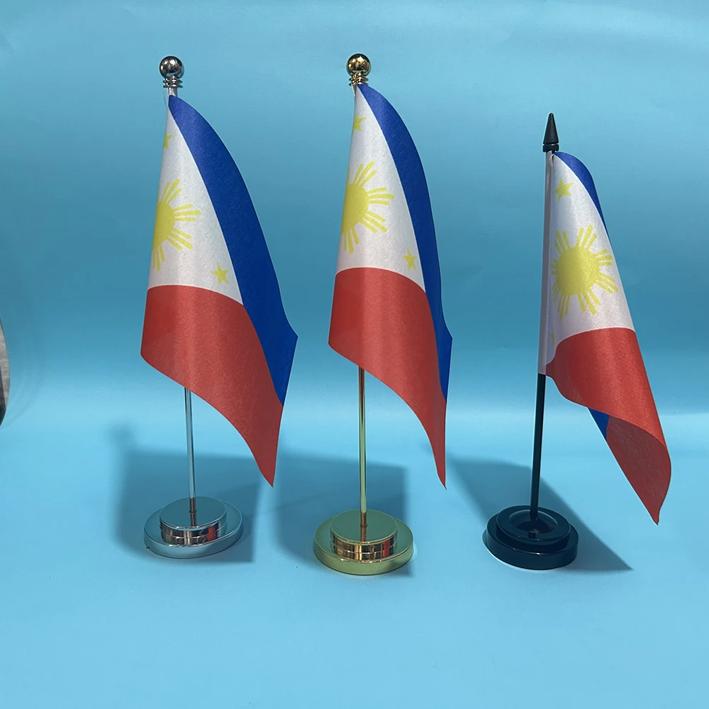SKY FLAG Office Desk Flag of Philippines Flag 14x21cm Philippines National Flag Country Banner Desk Ornaments Flags