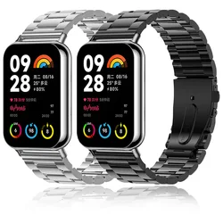 Stal stalowy pasek dla Xiaomi Mi Band 8 Pro Metal Smart Watch bransoletka zamienna correa opaska na Mi 8 Pro akcesoria