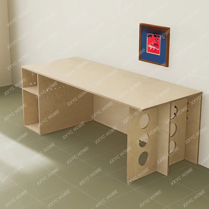 XX minimalist desk Modern minimalist solid wood desk High-end study computer desk Support customization