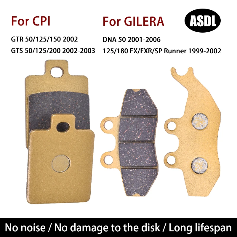Pastilha de Freio Dianteira e Traseira para GILERA DNA 50 125 180 FX/FXR/SP Runner 50FX 50FXR 50SP 125FX 180FX 180SP CPI GTR 125 150 GTS 200 2002