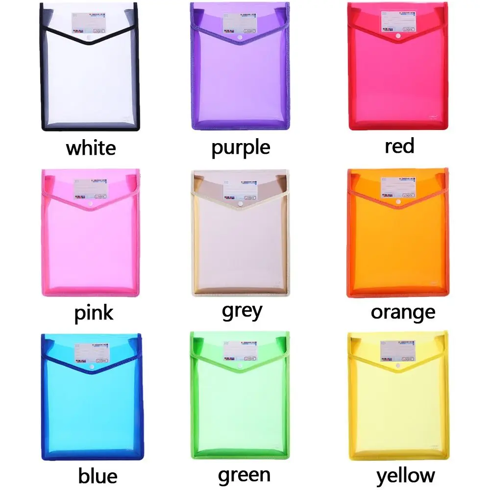 Durable A5 File Folders Hot Sale Waterproof PVC Bag Envelope Folder A5 File Folders Document Bag File Organizer