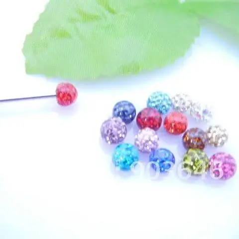 50pcs/lot Crystal Gems Ball Replacement For Tongue Ring Bar Body piercing jewelry 1.6X6mm Smoothly Design