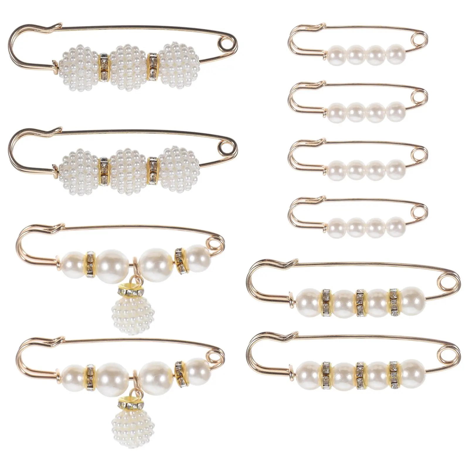 

10 Pcs Safety Pin Women Brooch Change Trousers Waist Smaller Alloy Dress Pants Tightening Shawl Sweater Decorative