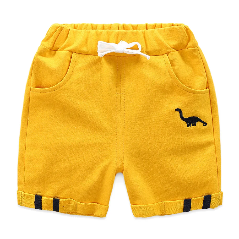 DE PEACH 2023 Summer Toddler Boys Girls Cotton Shorts Children Cartoon Striped Elastic Waist Pants Baby Kids Casual Beach Shorts