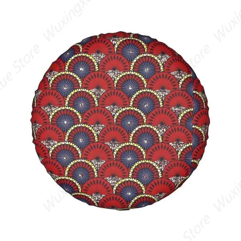 Ankara Dutch Wax Print Spare Wheel Tire Cover for Mitsubishi Pajero African Patterns Jeep RV SUV 4WD 4x4 Vehicle 14