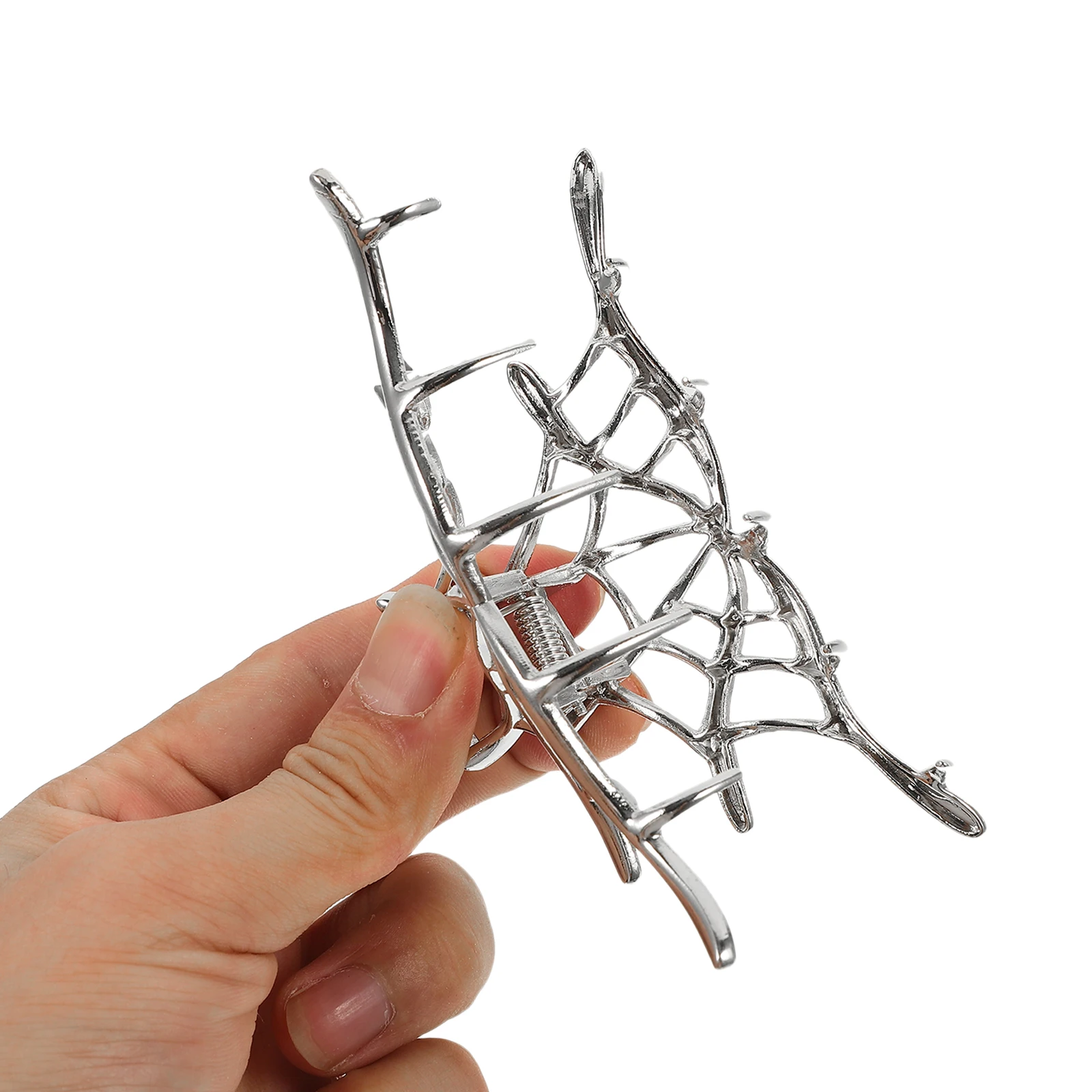 

Spiderweb Hair Claw Clip Metal Cobweb Jaw Clip Durable Unique Hair Holder Decorative Accessories for Women Use