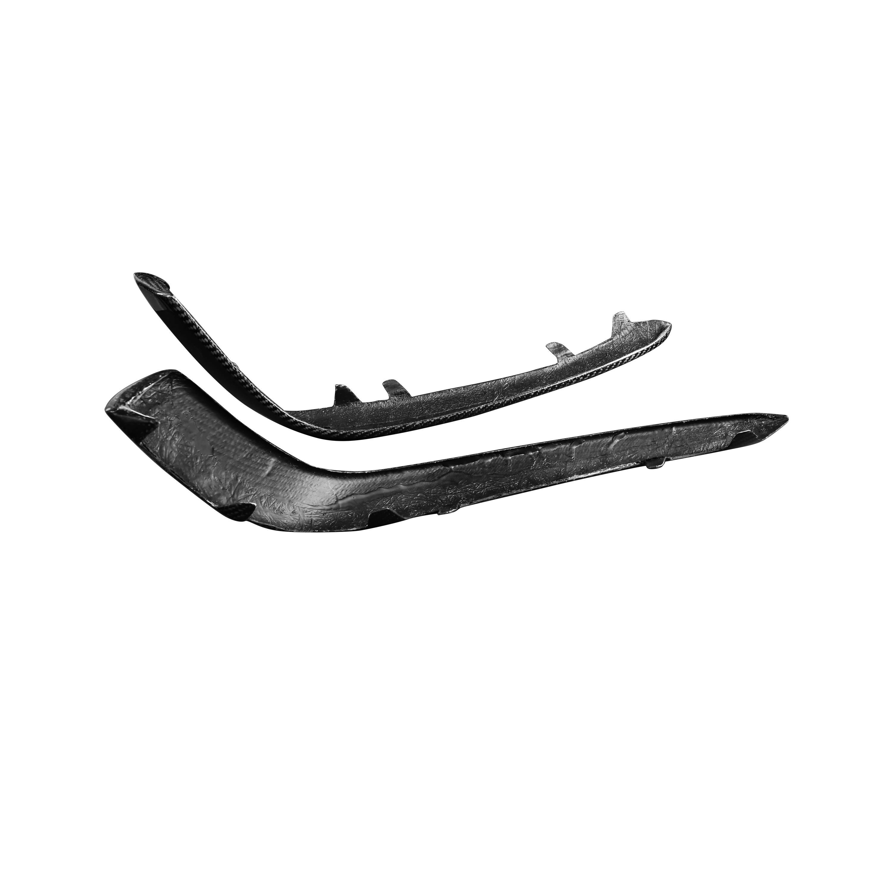 For Mercedes-Benz W205 S205 C63 C63S 2015-2021 Real Dry Carbon Fiber Front Bumper Spoiler Car Trim Modification Accessories