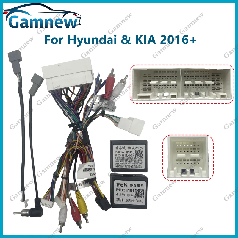 Car 16pin Wiring Harness Adapter Canbus Box Decoder For Hyundai Elantra Mistra Encino Kona KX3 KX7