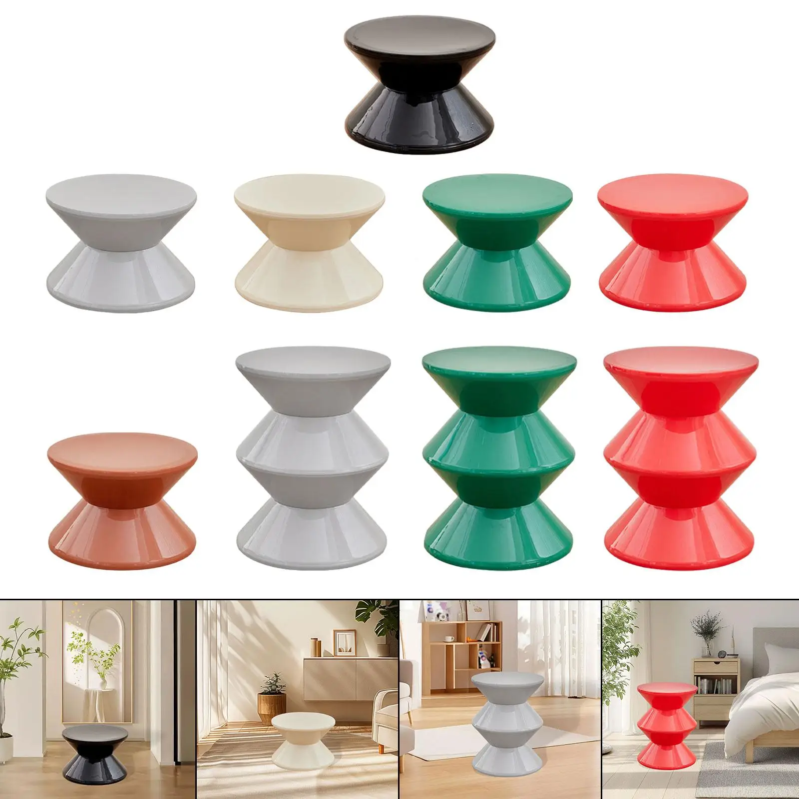 Sofa Stool Small Night Stand Accent Stool Modern Multipurpose Stable Bedside End Table for Home Living Room Bedroom Decor