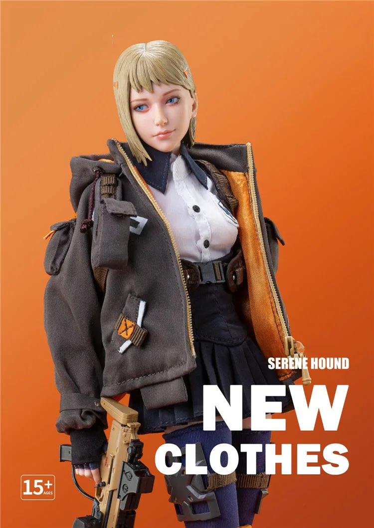 I8Toys-Veste multi-poches pour figurine d'action, manteau de soldat féminin, Serene Hound, Agent spécial militaire, DulJacket, 12 ", 1/6