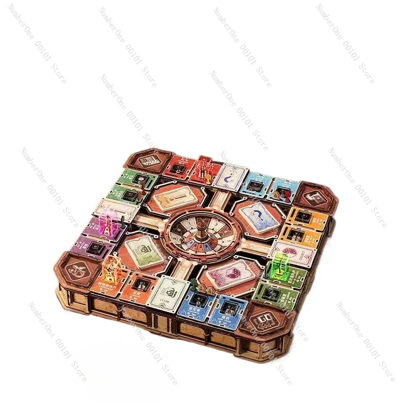 Property Tycoon 3D Wooden Puzzle Model Building Kit DIY Board Game Block Set Creative Handmade Craft Gift For Adults Family