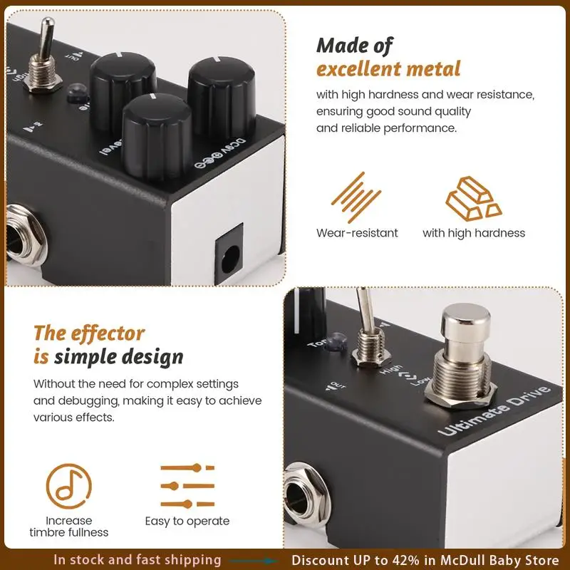 ABJA-Mini Electric Guitar Effect Pedal Electric Guitar Pedal Ultimate Drive For Electric Guitar