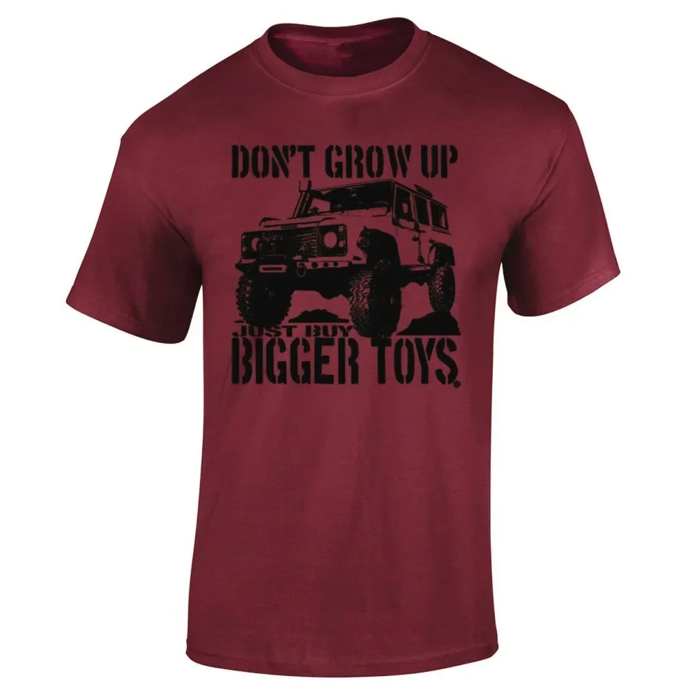 Men T-shirt Funny 4X4 Off Road Mudding Men\'s Cotton O Neck TShirt Don\'t Grow Up Just Buy Bigger Toys clothing harajuku summer