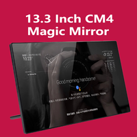 Waveshare 13.3 Inch CM4 Magic Mirror, Support Raspberry Pi CM4 Touch Screen / Voice Chat / Capacitive Touch Screen