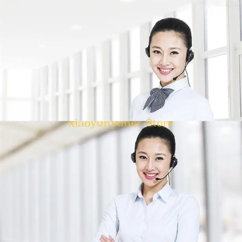 P9JB Professional RJ9 Headsets Two Noise Canceling Ergonomic Design Adjustable Mic For Call Centers