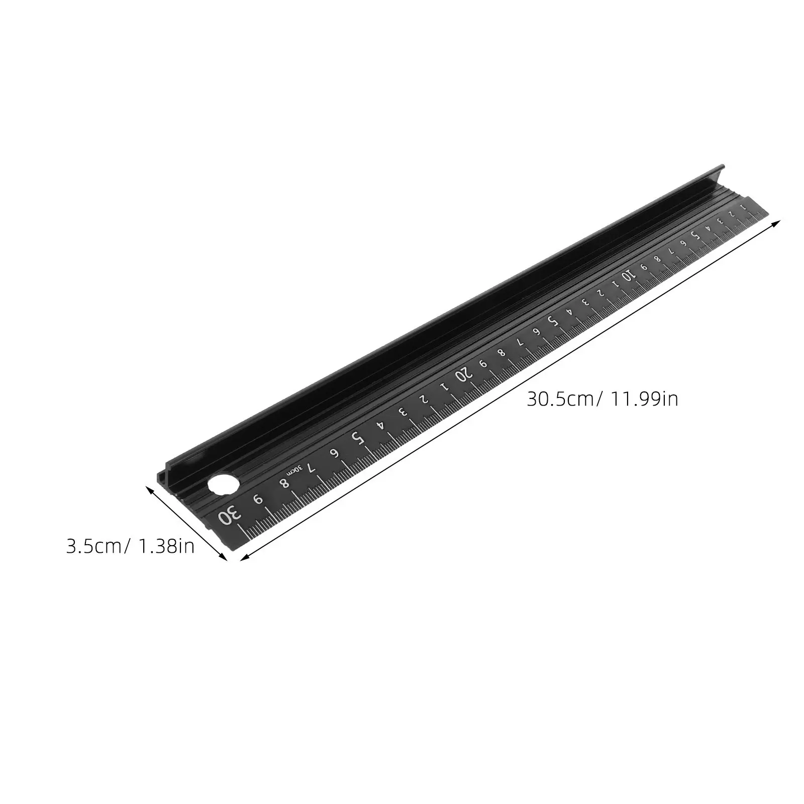 Professional L-Type Precision Ruler Heavy-Duty Construction for Sewing Quilting Tailoring Leatherwork Woodworking