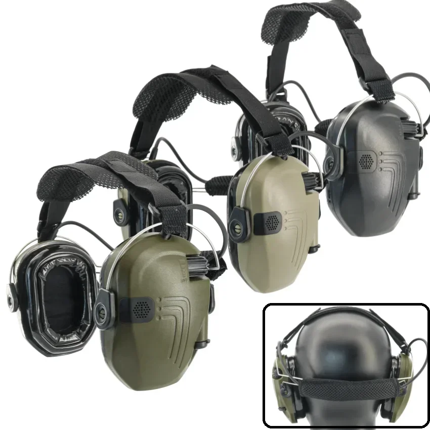 Active Headphones Electronic Shooting Earmuffs Noise Reduction 23db Tactical Headset for Airsoft Shooting Hunting Headphones