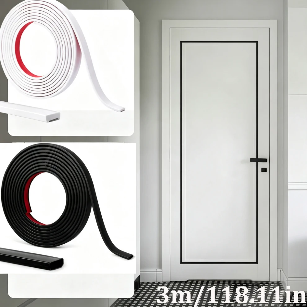 1pc 118.11inX0.4in Peel and Paste Decoration, Molded Decoration for Walls, Edges, Borders, and Splash Proof Tile Edges