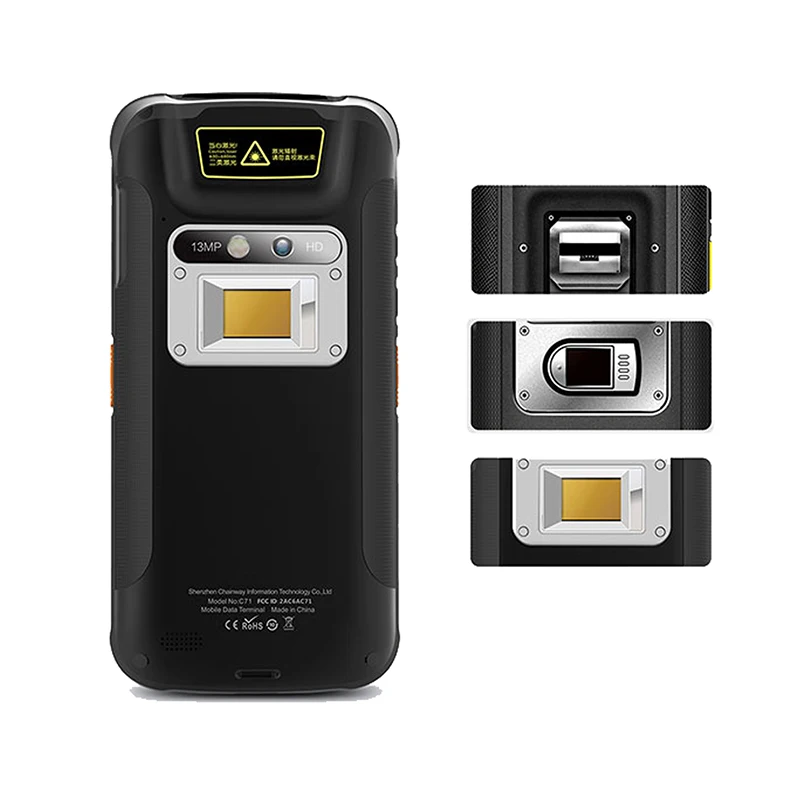 Rugged PDA Android 11 4G+64G Fingerprint UHF RFID Long Range Scan Inventory Logistic Handheld Data Collector C71