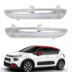 Car Rearview Mirror Turn Signal Light Rear View Mirror Indicator light Lamp Cover For Peugeot 208 301 Citroen C3 1607512680