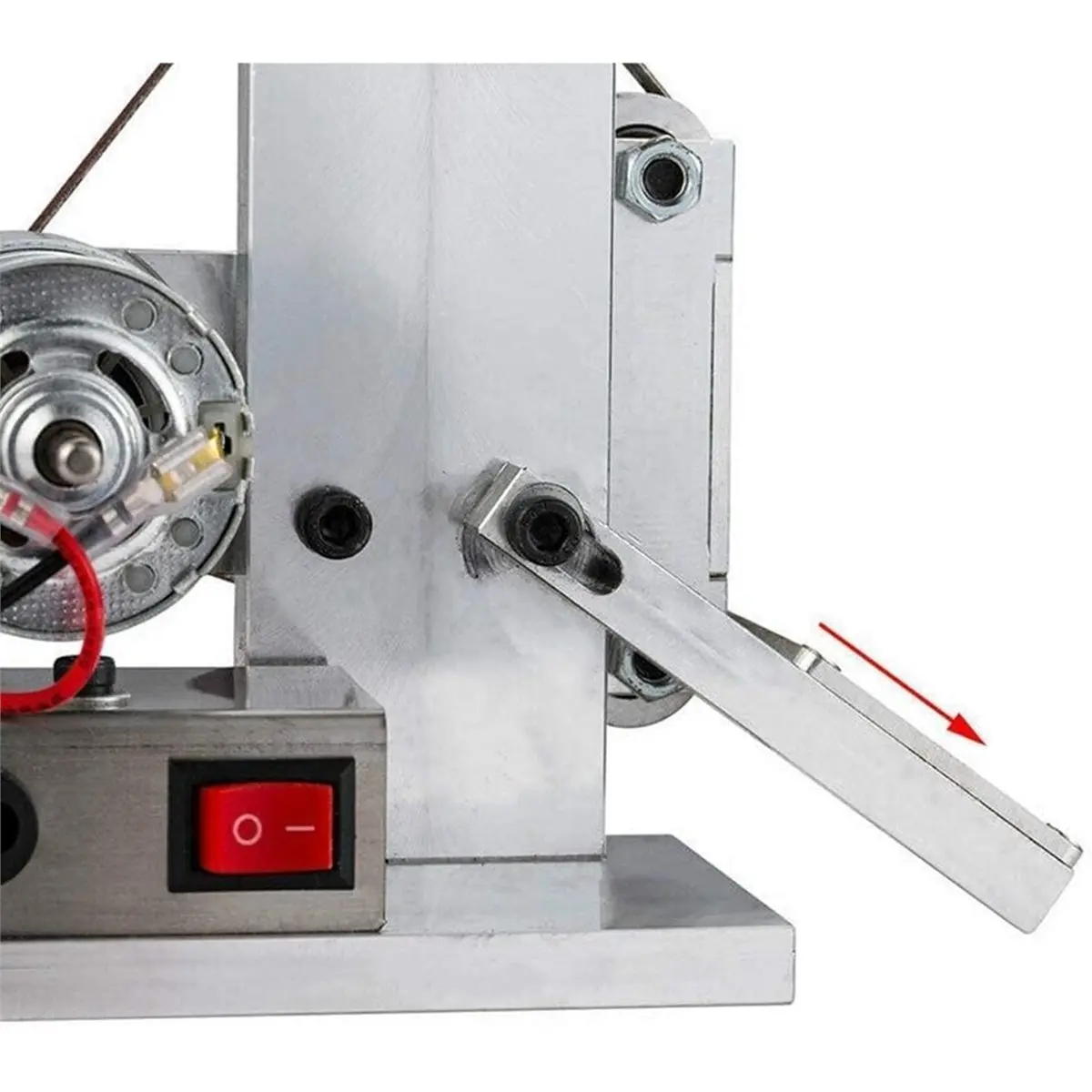 110V Belt Sander Polishing Grinding Machine DIY Mini Belt Sander KnifeApex Edge Sharpener US Plug