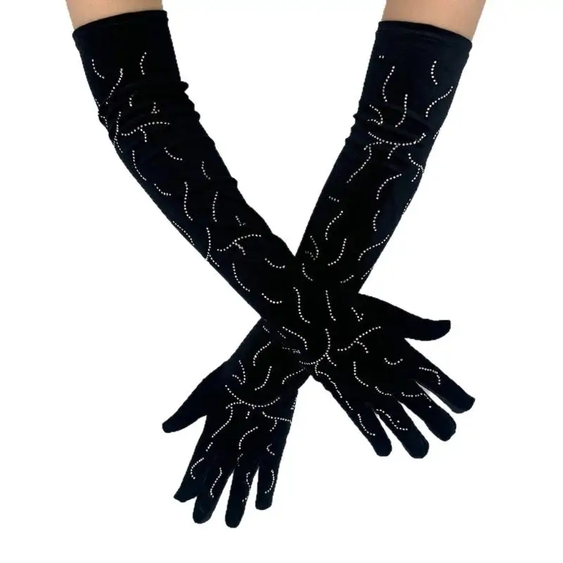 

39BD Wedding Gloves for Women and Girls Long Nightclub Gloves Party Supply