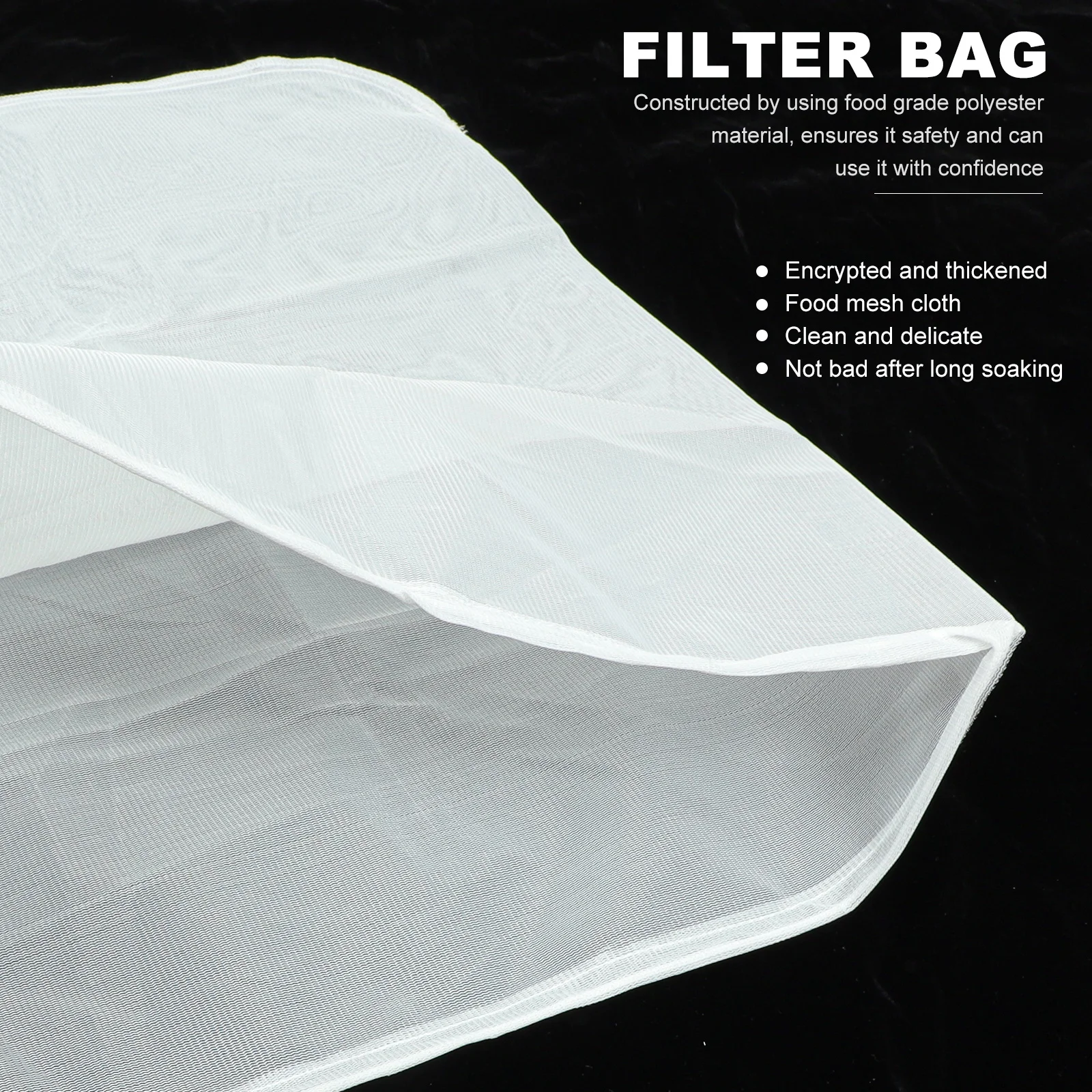 

Polyester Filter Bag Portable Drawstring Pouch Food Grade Strainer for Tea Milk Soybean Milk Filter Bag