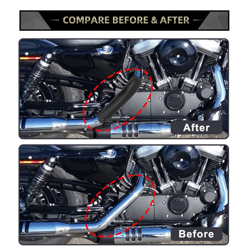 Universal Exhaust Pipe Shield Heat Cover Motorcycle Muffler Protector Guard Accessories Motocross For Harley Honda Yamaha Custom
