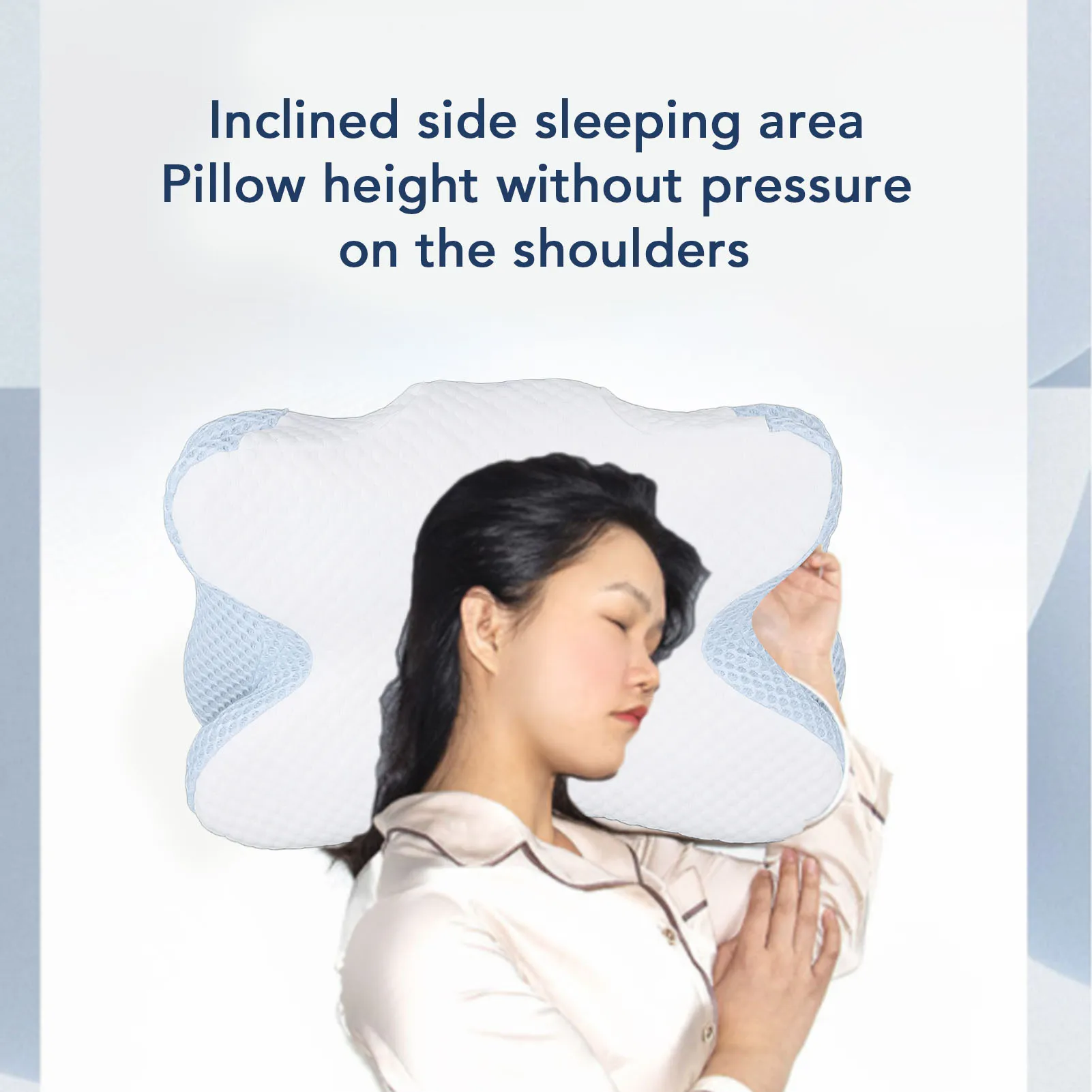 

Ортопедическая подушка из пены с эффектом памяти для шеи, для лучшего сна, поддержки шеи, приятная для кожи, эргономичная, дышащая, для тех, кто спит на боку, спине и животе