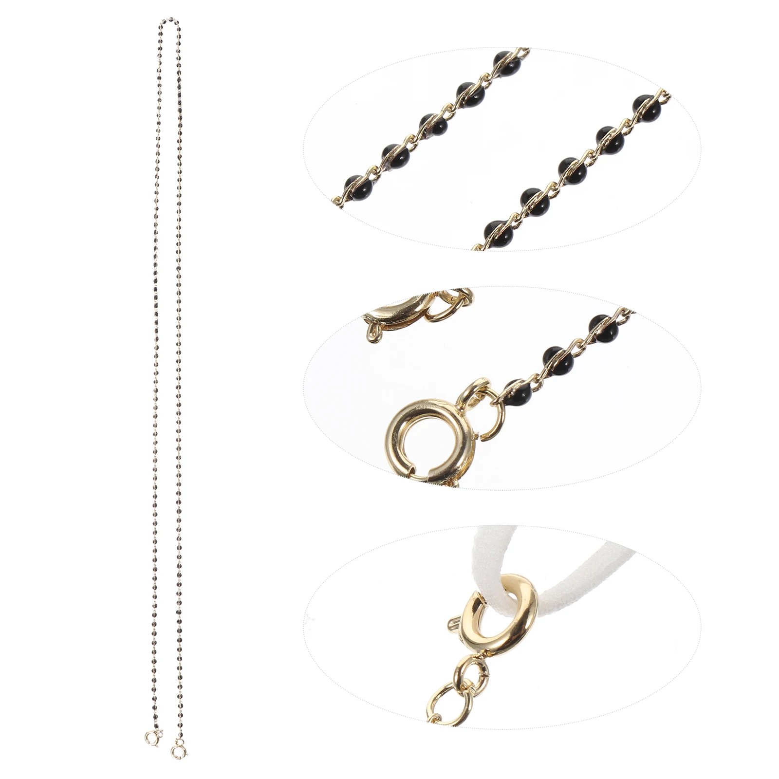 

Necklace Mask Eyeglass Chain Glasses Cord Decor Eyeglasses Strap Black
